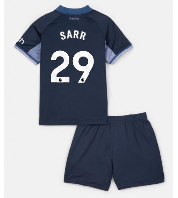 Tottenham Hotspur Pape Matar Sarr #29 Segunda Equipación Niños 2023-24 Manga Corta (+ Pantalones cortos)